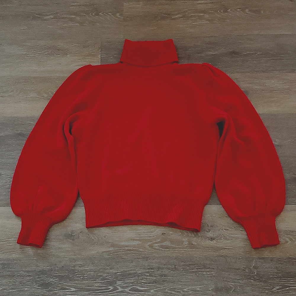 Alan Austin Vintage 100% Cashmere Red Turtleneck